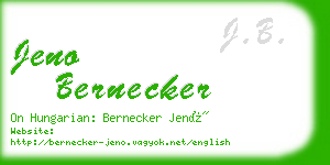 jeno bernecker business card